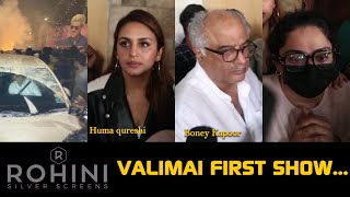 BoneyKapoor, Kartikeya, HumaSQureshi at valimai fdfs | Valimai Team at Rohini Theatre