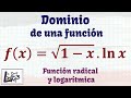 Dominio de una funcion con raiz cuadrada y logaritmo natural | La Prof Lina M3