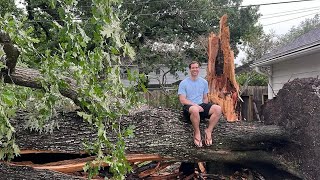 Massive tree falls on ABC13 Meteorologist Kevin Roth's house during severe storm