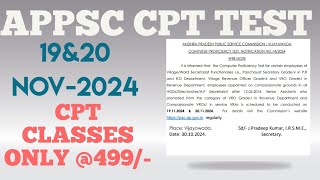 APPSC CPT TEST ||APPSC LATEST||APPSC CPT TEST COURSE ONLY AT 499/-|OFFICE AUTOMATION TEST