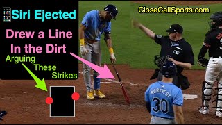 E65 - Jose Siri Draws Line in the Dirt, Ejected by Umpire Ryan Wills After Insid