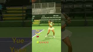 Tennis Sensation Yue Yuan #skills #tennis #viral #wta #jackharlow #barbie #short #shorts #usopen