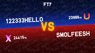 [TETR.IO] Tetra League FT7 - 122333hello vs Smolfeesh