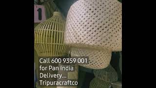 Call us at 600 9359 001 for Handicrafted Bamboo Lampshade #bamboocraft #bamboolampshade #bamboolamp