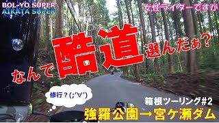 【CB400SB/GSX-R600】女性ライダーですが箱根グダグダツーリング#2～酷道の強羅公園から宮ケ瀬ダムへ