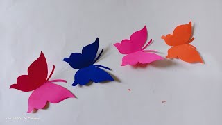how to make a beautiful paper butterfly.easy paper craft butterfly making 🦋