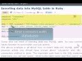 Ruby Tutorial:Inserting data into MySQL table in Ruby