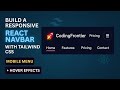 Build a Responsive React Navbar with Tailwind CSS — Mobile Menu & Hover Effects