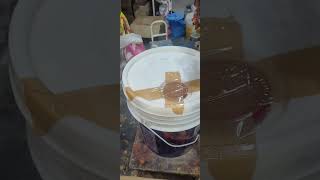 #Berger silk glamour INTERIOR EMULSION Making colour (Butter Up) #ytshorts #colourful #satisfying