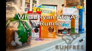 What Ryan ate during his professional running career!