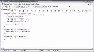 jQuery Tutorial - 28 - Font size switcher