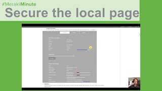 Meraki Minute Secure The Local Page