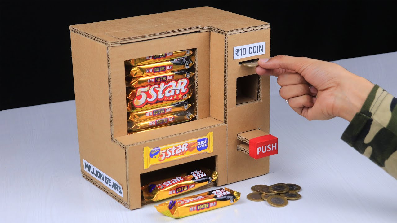 How To Make A Vending Machine With Cardboard Box At Davis Franklin Blog