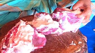 Number one and pure mutton cutting || Expert butcher || fresh goat meat