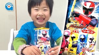 ニンニンジャーソーセージを食べました【がっちゃん5歳】