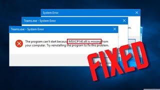 How To FIX All .DLL File Missing on Windows 10 Problems