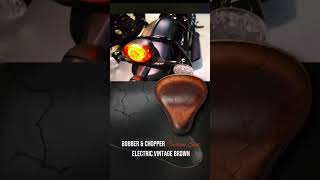 Motorcycle seat Electric Vintage Brown