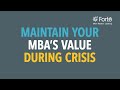 Maintain Your MBA’s Value During Crisis