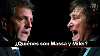Javier Milei y Sergio Massa, los candidatos opuestos de las elecciones en Argentina | El Espectador