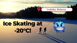 Breaking the Ice: Skating Alone on a Stunning Lake at -20°C in Sweden!