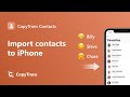 Import contacts to iPhone