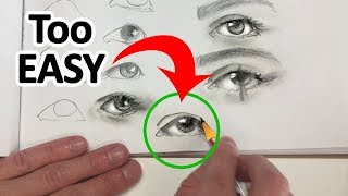 How to Draw Realistic EYES Step by Step | EASY FAST, CHEAP