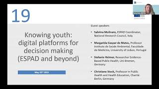 EMCDDA webinar: Knowing youth — digital platforms for decision making (ESPAD and beyond)