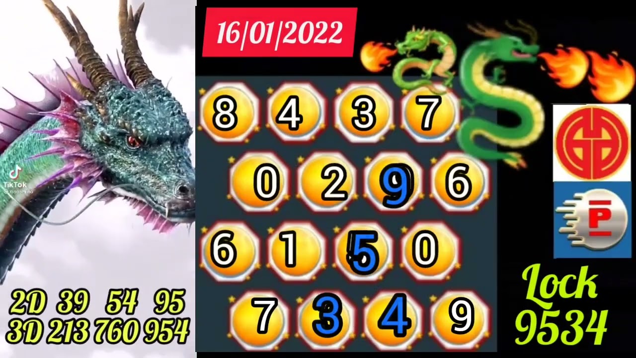 16/01/2022 Nombor 4D Carta Grand Dragon Lotto Dan Perdana - YouTube