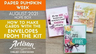 How to make alternative cards with the ENVELOPES from the AUGUST 2021 PAPER PUMPKIN KIT - Stampin Up