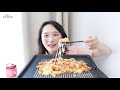 치즈와 닭강정 노토킹 먹방 sweet and sour chicken with cheese eating asmr _ realsound mukbang eatingshow