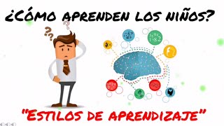 Estilos de aprendizaje Cómo aprenden los niños.