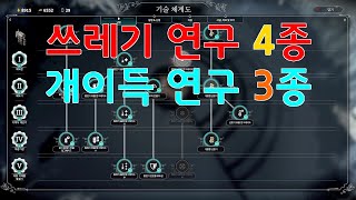 프로스트 펑크 쓰레기 연구 4종 / 개이득 연구 3종