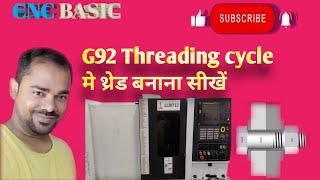 CNC taper threading cycle | cnc taper threading | G92 external threading G71cycle programming | UMA