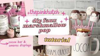 DIY Faux Marshmallow Pop Fake Marshmallow Pop Tutorial