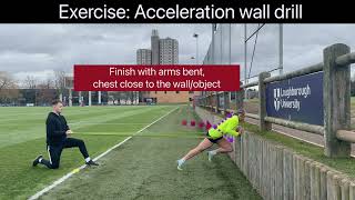 Acceleration wall drill Resisted kneeling projection