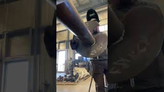 How to weld single pass 1/4” weld all around on helical/screw pile non-stop.