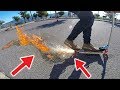 SPARK SCOOTER VS GASOLINE! *DANGEROUS* SPARK SCOOTER VS GASOLINE! *DANGEROUS*