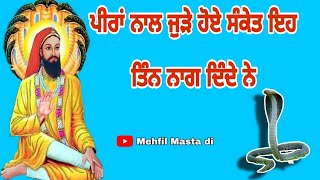 ਇਹ 3 ਤਰ੍ਹਾਂ ਦੇ ਨਾਗ ਕੀ ਸੰਕੇਤ ਦਿੰਦੇ ਹਨ | Jai peera di 🙏🙏🌹🙏🙏#mehfil_masta_di | Naag disan da matlab