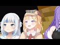 gura u0026 amelia s pda in hololivejp server tour【gawr gura watson amelia moona hoshinova】