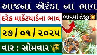 Arenda na bhav l 27-01-2025 | આજના બજાર ભાવ | એરંડા નો ભાવ | commodity Trend