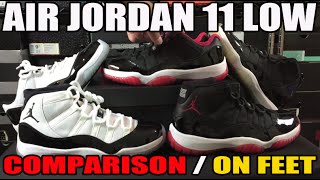 Air Jordan 11 BRED Low vs High Comparison \u0026 On Feet Review