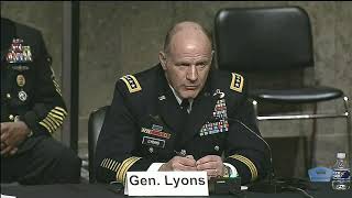 Gen. Stephen R. Lyons speaks on the character of Defense logistics at SASC review