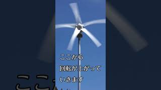 小型風力発電機: 風切音(ちょっと大きめ)　風車騒音　8000Hz 超 #shrots