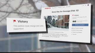 Gonzaga gets snow day after thousands of students sign petition