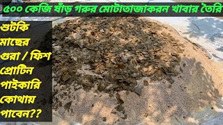 ৫০০ কেজি ষাঁড় গরুর মোটাতাজাকরন খাবার তৈরি | cow fattening medicine |গরু মোটাতাজাকরন | ফিশ প্রোটিন