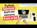 Remove duplicate elements from a list in Python