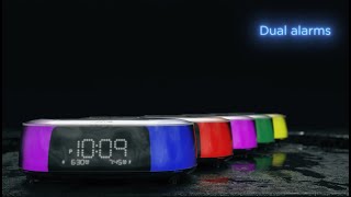 iHome TIMEBOOST GLOW(iBTW281) Color Changing Bluetooth Clock with Wireless, and USB Charging.