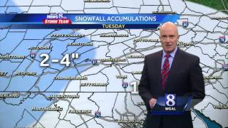 VIDEO: Winter weather expected to hit Susquehanna Valley Tuesday
