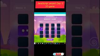 JavaScript project Day 2 ll Memory game ll 2D game #javascriptforkids #codingfun #weekendcoding