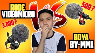 MURANG VLOGGING MIC FOR YOUTUBERS | BOYA BYMM1 VS RODE VIDEOMICRO + (GIVEAWAY)